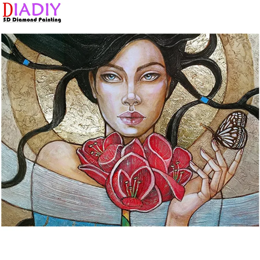 

DIADIY 5D Diy алмазная живопись, сексуальное лицо, полная вышивка, вышивка крестиком, мозаика набор стразов 3D, украшение для дома ручной работы