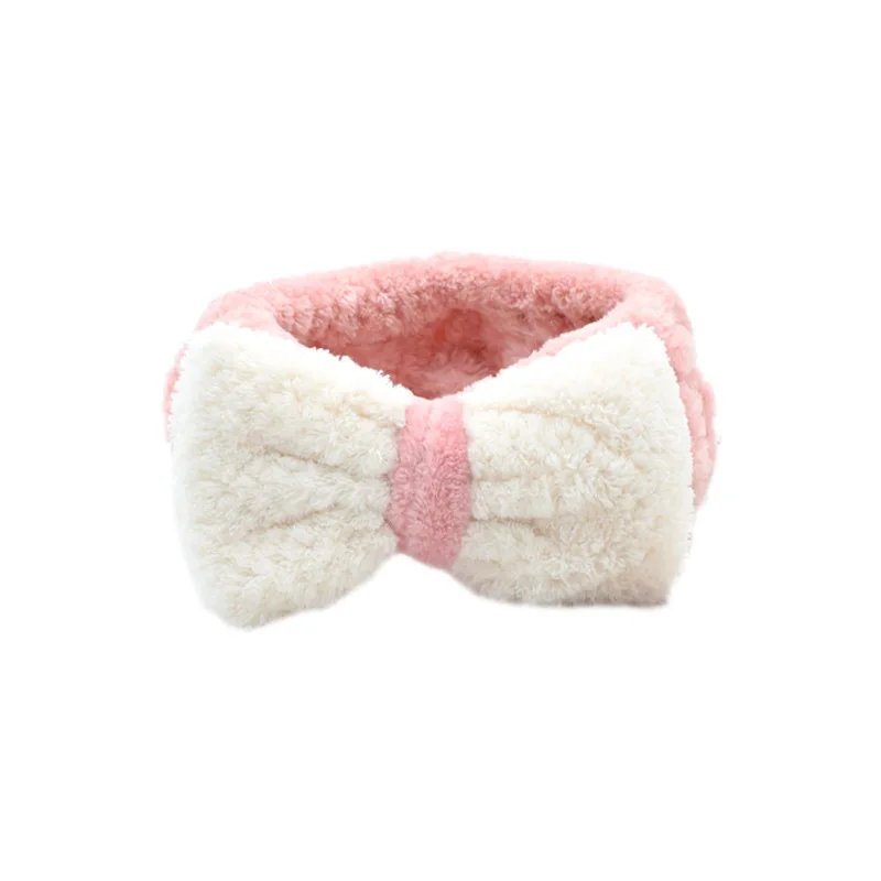 

Lovely Girls Headbands Coral Fleece Wash Face Bow Hairbands Women Headwear Hair Bands Turban Hair Accessories Makeup Tool