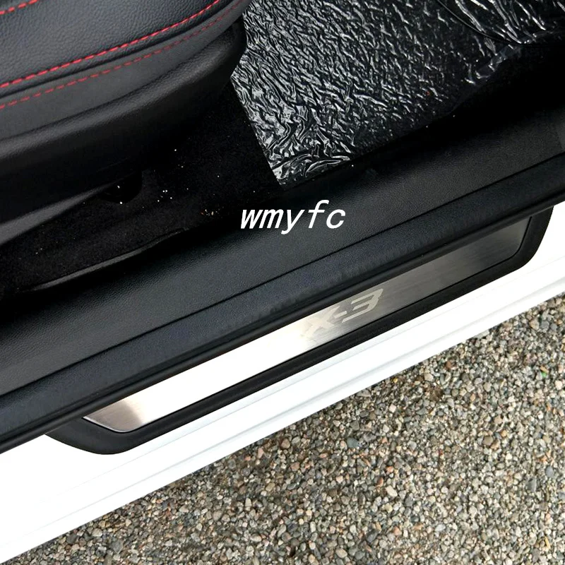 

Защитная Накладка на порог автомобильной двери для Mazda CX-3 CX3, защитные накладки из нержавеющей стали, аксессуары для интерьера 2015 - 2019 2020