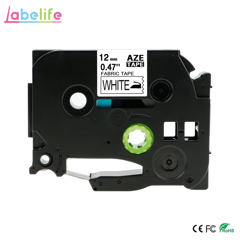 Black on White Labelife 1 шт. TZe-FA3 12 мм темно-синий на белой ткани железная лента для Brother P-touch TZ-FA3 TZeFA3 TZFA3 FA3 для принтера этикеток - Цвет: Black on White