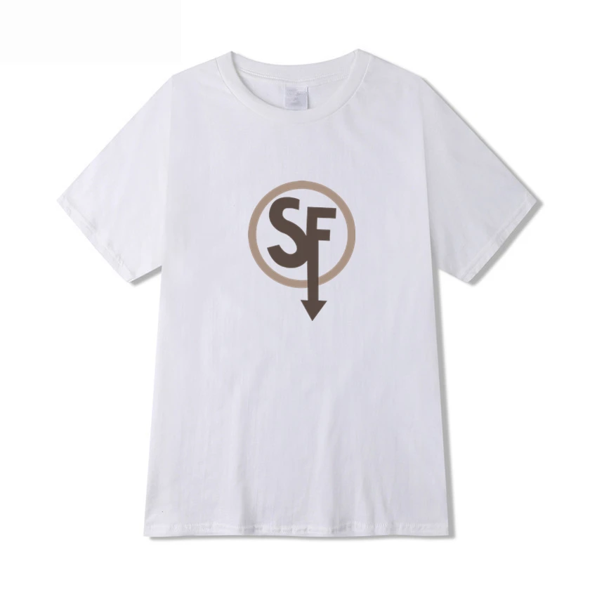 

2021New Sally Face Printed Casual Fashion Round Neck Pullover Cotton T-shirt Men's And Women's Japanese Streetwear Hip-Hop Style