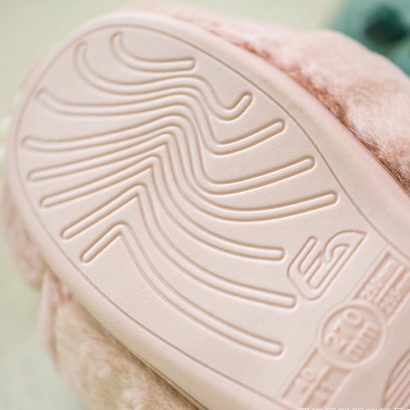 Women's Slippers for Home Winter Warm Plush Fur Slippers Lovely Cartoon Bedroom Slippers Women Indoor Bedroom Female Shoes