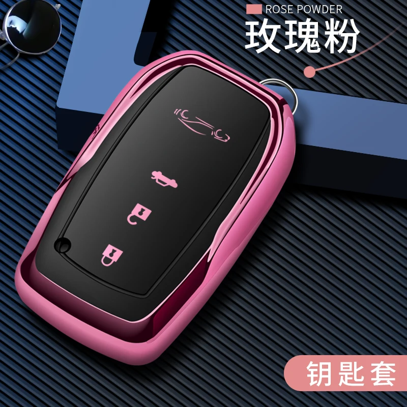 3 button TPU высокого качества+ ABS чехол для ключа автомобиля для Toyota Camry Corolla Корона ослепительный Prado Raying Carola 2 3 кнопки дистанционного ключа - Название цвета: 3 button