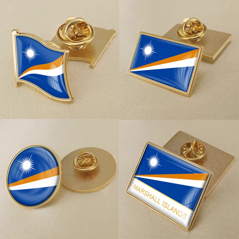 

Marshal Islands Flag Lapel Pins Brooch Badges