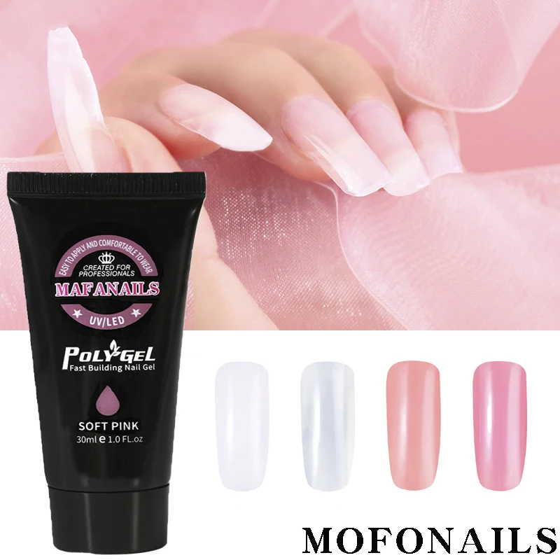 MOFONAILS 9 Цвета 1 шт. строителя Акрил Гель быстрое наращивание ногтей советы 30 мл