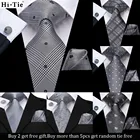 Серый однотонный Пейсли подарок мужской галстук Gravata Шелковый Свадебный галстук для мужчин Hanky запонки набор модный дизайнерский бизнес Прямая поставка