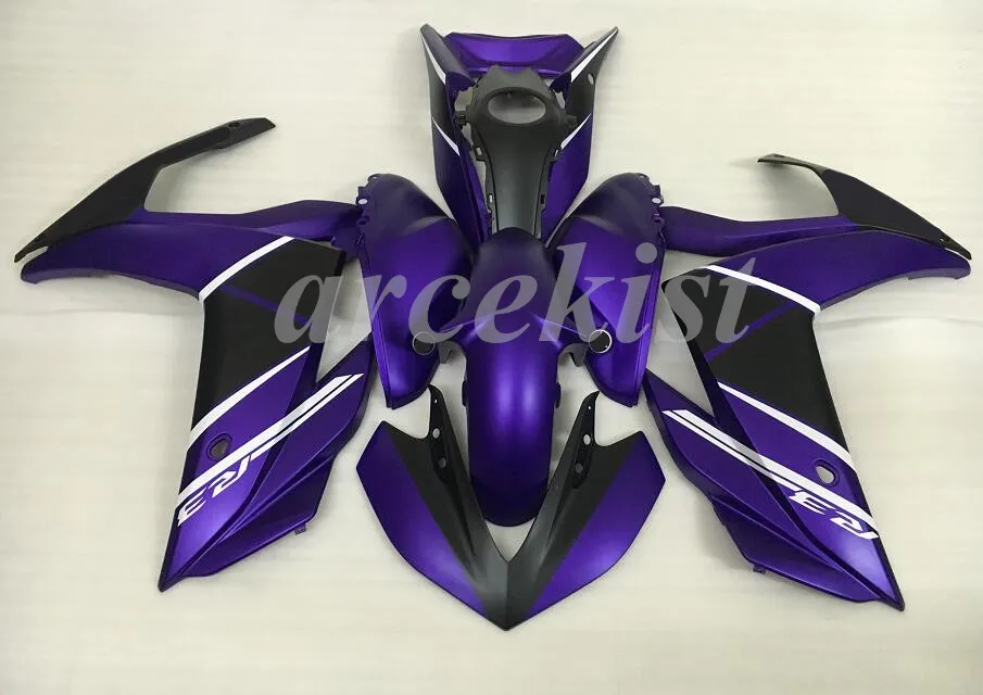 

Новый комплект обтекателей для мотоцикла ABS для YAMAHA YZF-R3 14 15 16 YZF R3 R25 2014 2015 2016, комплект обтекателей на заказ, фиолетовый, матовый