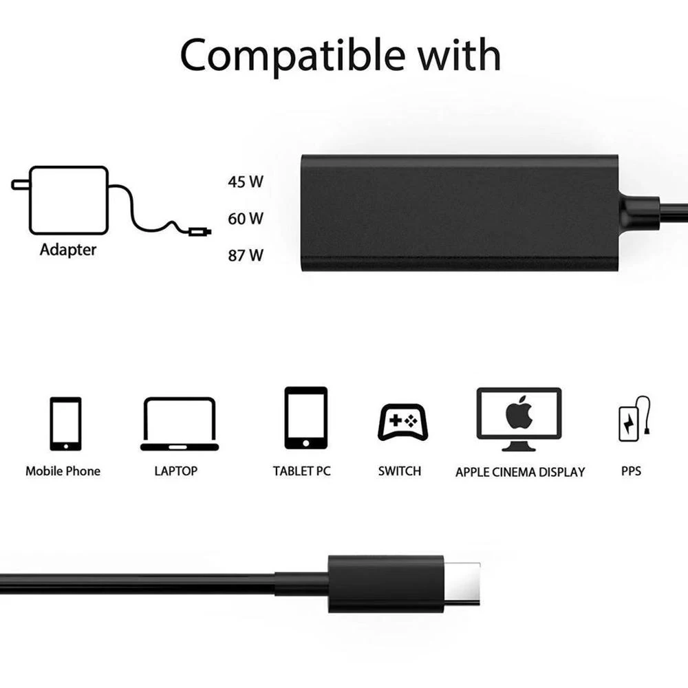 Usb C Magsafe Adapter Type To 1&amp2 Converter Charge Compatible With For Macbok Pro/Air And Any Devices | Электроника