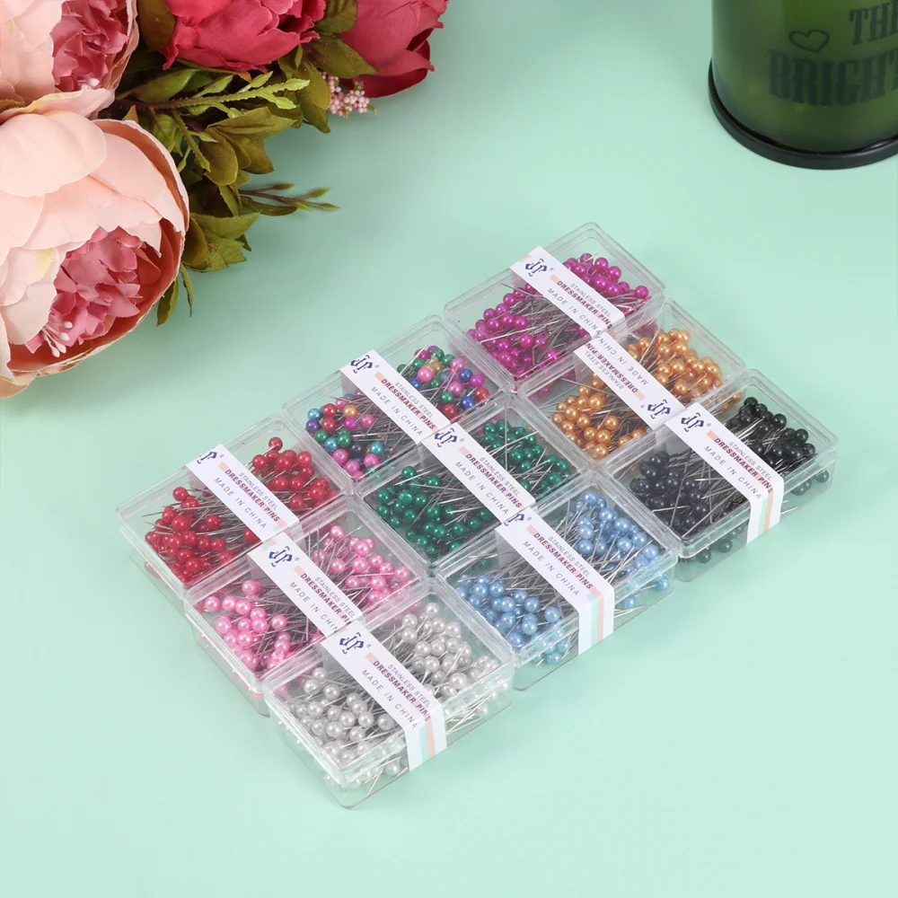 12 коробок/1200 шт многоцветных нарядных штифтов карт для одежды календаря бумажной