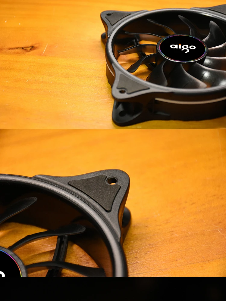 Aigo V1 радиатор кулер 120 мм чехол светодиодный вентилятор охлаждения для ПК вентилятор 12 в охлаждающий вентилятор двойное кольцо тихий кулер охлаждающий вентилятор компьютера