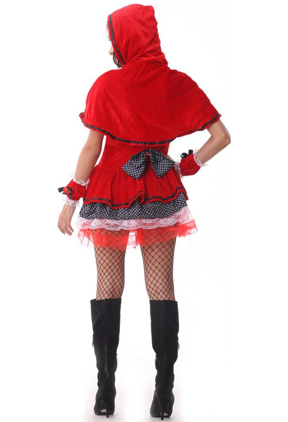 Женские костюмы для зловещие аксессуары Хеллоуина Шокирующая Красная Шапочка