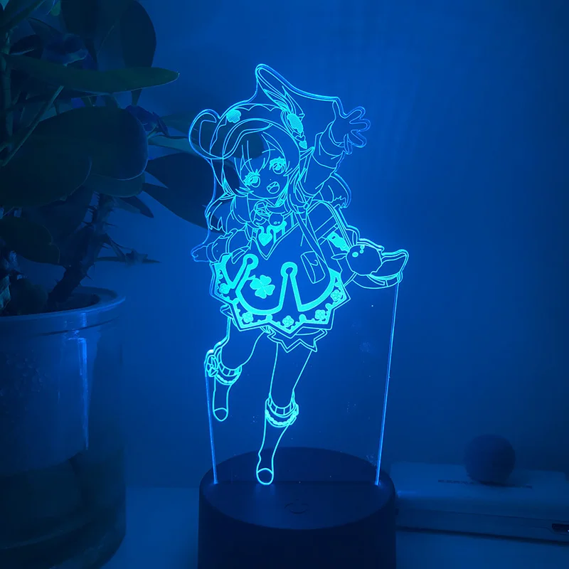 

Game Genshin Impact LED 3D Night Light Tartaglia Xiao Venti Keqing Zhongli Figure For Child Bedroom Decor Table Lamp Kids Gift