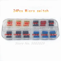 24pcs new high end mouse micro switch 3pin general computer mouse button repair box suitable for office electronic competition