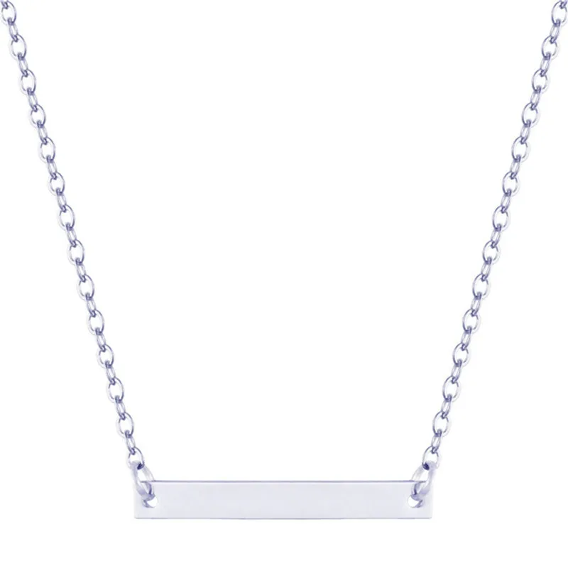 Персонализированное выгравированное название ожерелье на заказ Золотое