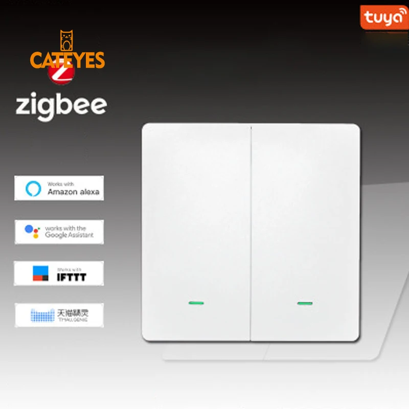 Настенный выключатель Cateyes EU 2 gang умный настенный светильник ZigBee 3 0 tuya gate way с