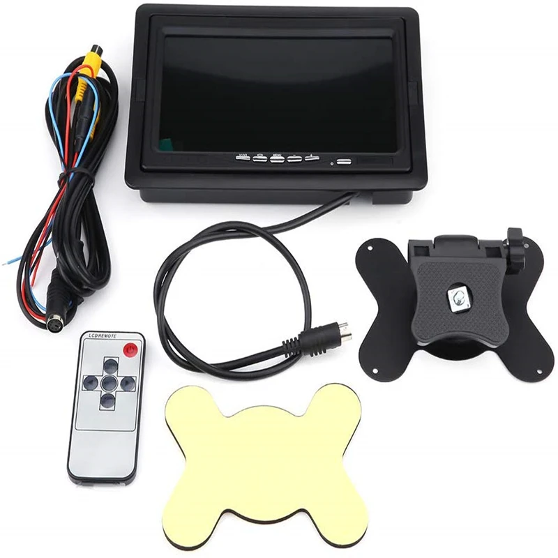 7HD YuanTing 7 ''TFT ЖК-дисплей монитор 800X480 разрешение экран с кронштейном дистанционного управления и 2 AV вход для автомобильной резервной камеры - Цвет: 7HD