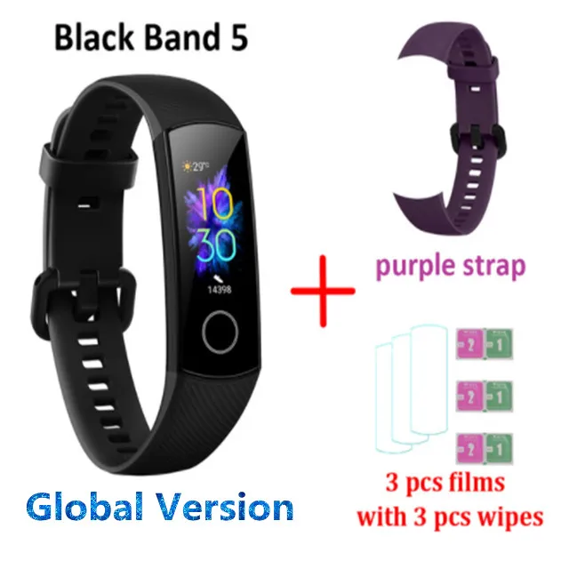 Глобальная версия huawei Honor Band 5 Смарт-браслет пульсометр смарт-браслет водонепроницаемые Смарт-часы - Цвет: Красный