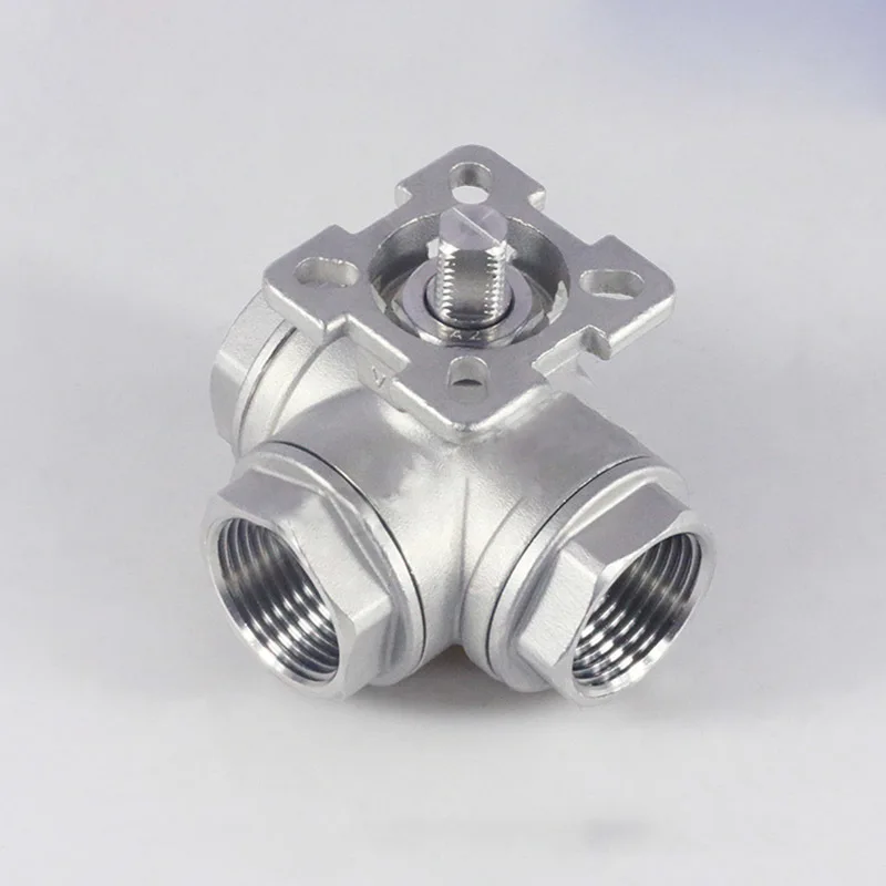 304 нержавеющая сталь шаровой клапан порт L трехходовой с внутренней резьбой