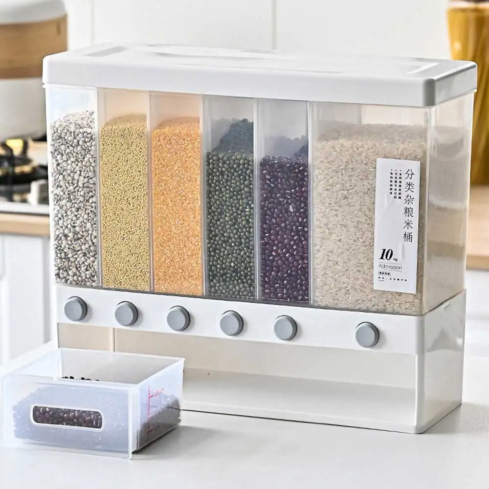 Герметичный контейнер для хранения риса настенный зерна дозатор сухих продуктов
