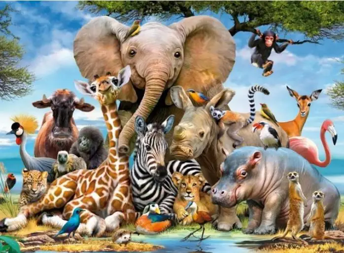 

5D diy diamond painting animal world round&square