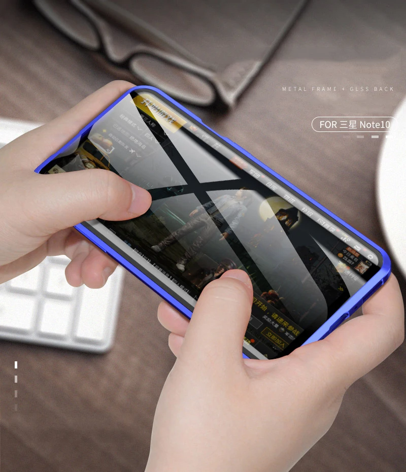360 Полный Магнитный чехол для samsung Galaxy Note 10 Plus Pro Корпус защитный двухсторонний закаленное стекло Чехол samsung Note10 Pro