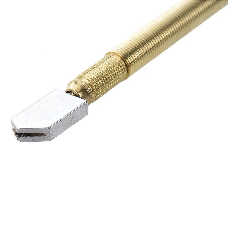 

5pcs/lot New Skidproof Golden Diamond Handle Steel Blade Oil Feed Glass Cutter Tool