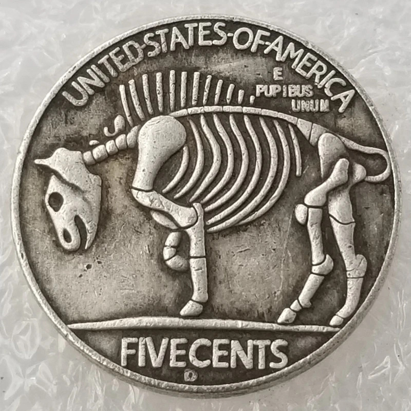 US 1936 Ангел череп посеребренные копии монет подарок для коллекции Прямая