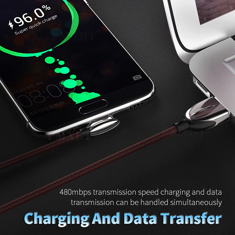 USB кабель 5A Type C 90 градусов Supercharge для Samsung S10 S9 S8 Huawei P40 P30 Pro Xiaomi быстрой зарядки