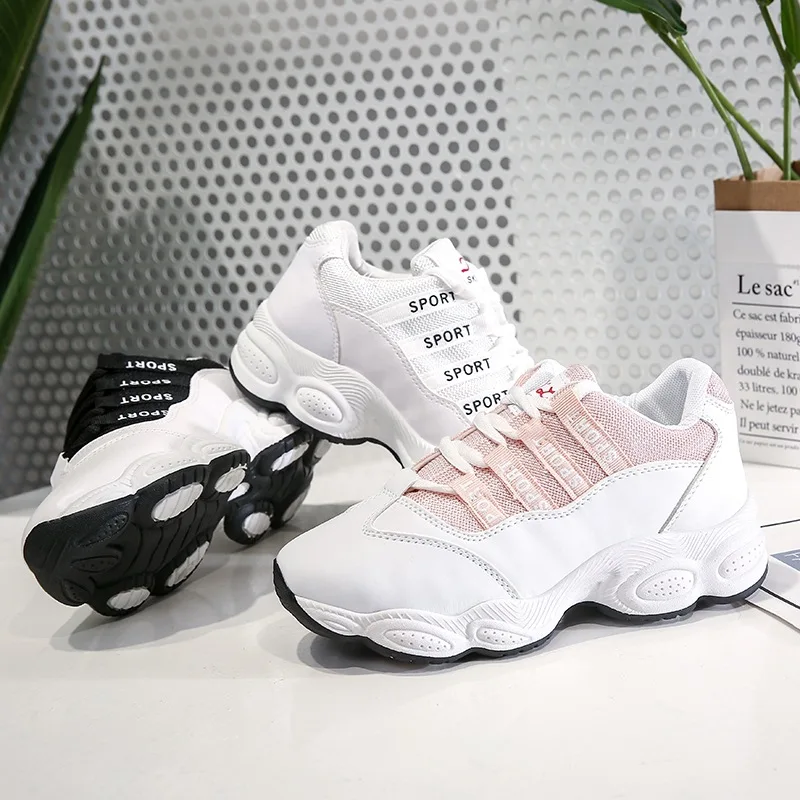 

2019 Fashion Women's Chunky Sneakers Lace Up Women Platform Shoes Casual Shoes Sexy Dames tenis feminino espadrilles L12-64