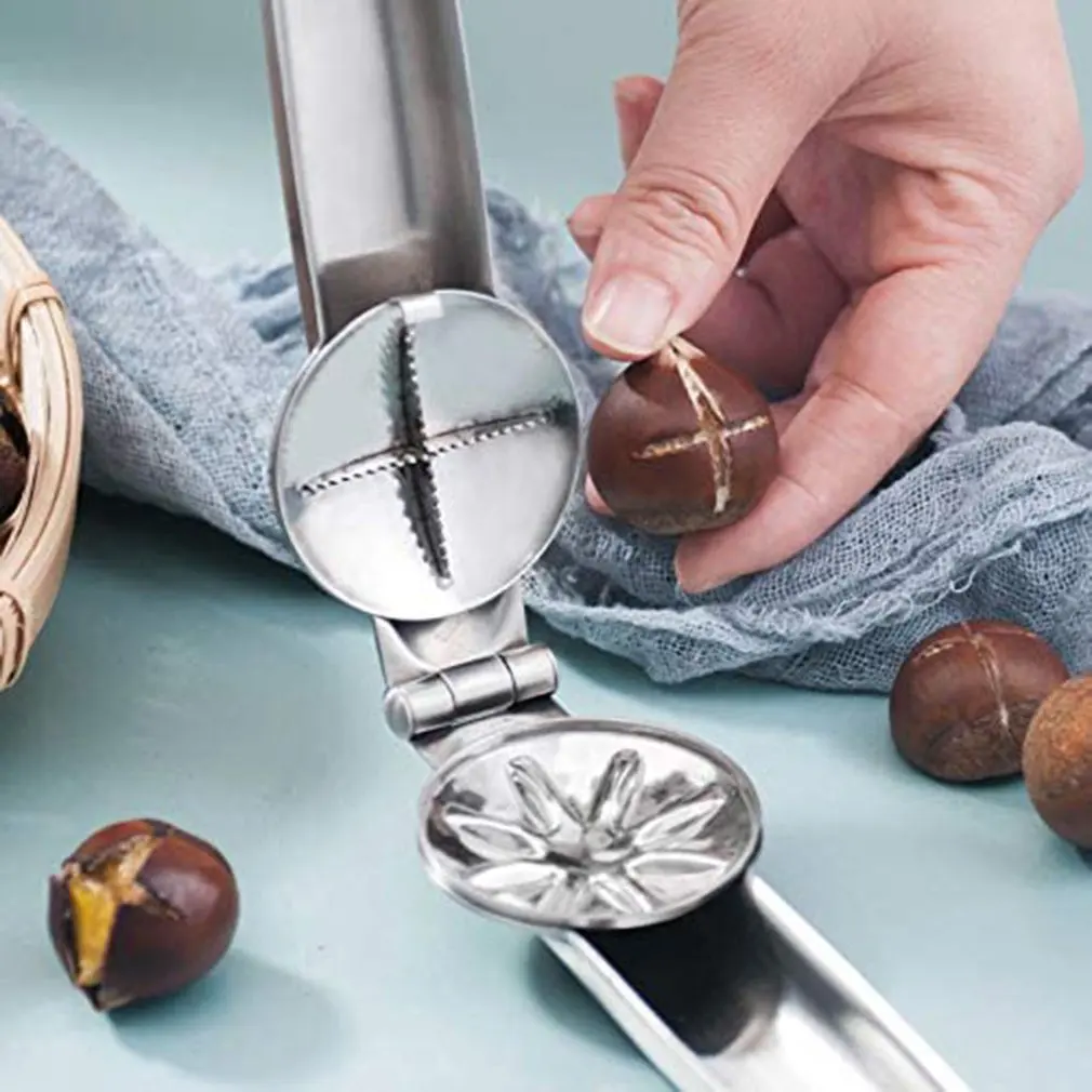 

Walnut Clip Kitchen Gadget Household Nut Opener Stainless Steel Chestnut Opener Quick Chestnut Plier Kitchen Tool