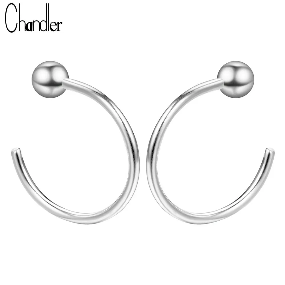 Женские серьги с геометрическим орнаментом Chandler Simple Huggie онлайн-шоппинг Индия |