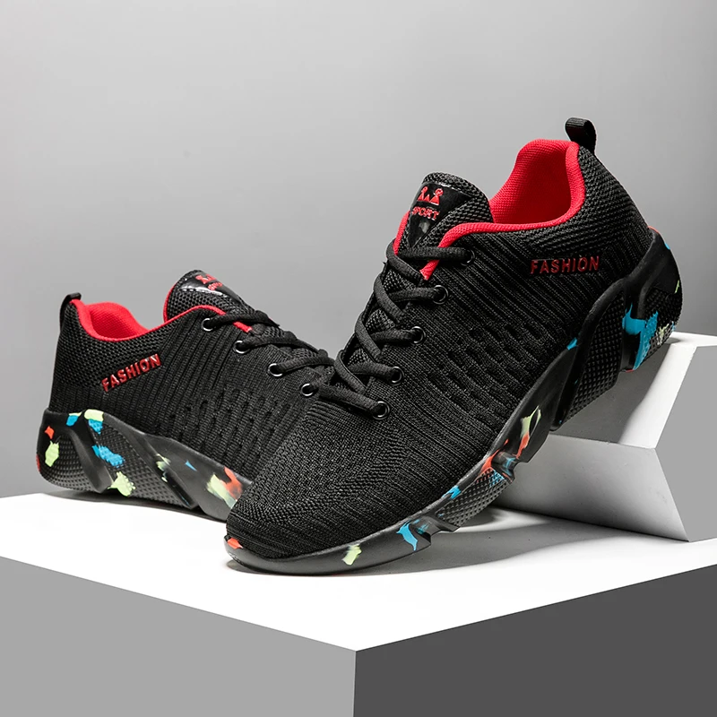 

Nine o'clock Big Size Men's Running Sneaker Outdoor Breathable Jogging Male Athletic Shoes Light Soft Quality Zapatos Deportivos