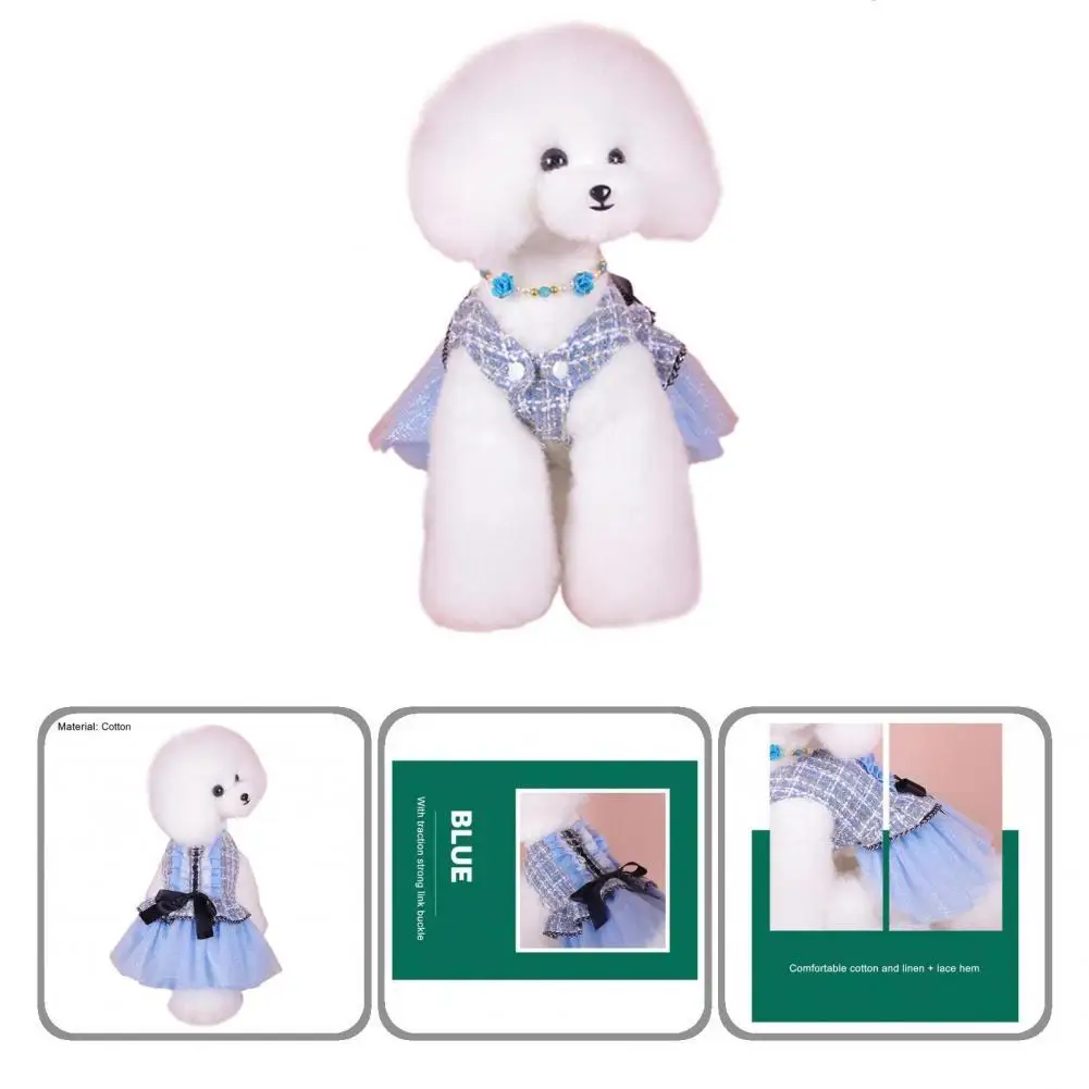 

Универсальное милое моющееся платье для щенка с застежкой для повседневной жизни