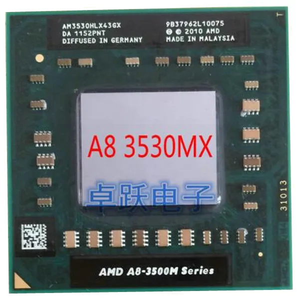 Процессор AMD A8 3500M 3530MX AM3530HLX43GX для ноутбука 1 9 ГГц/4 Мб/четырехъядерный FS1|laptop cpu|a8