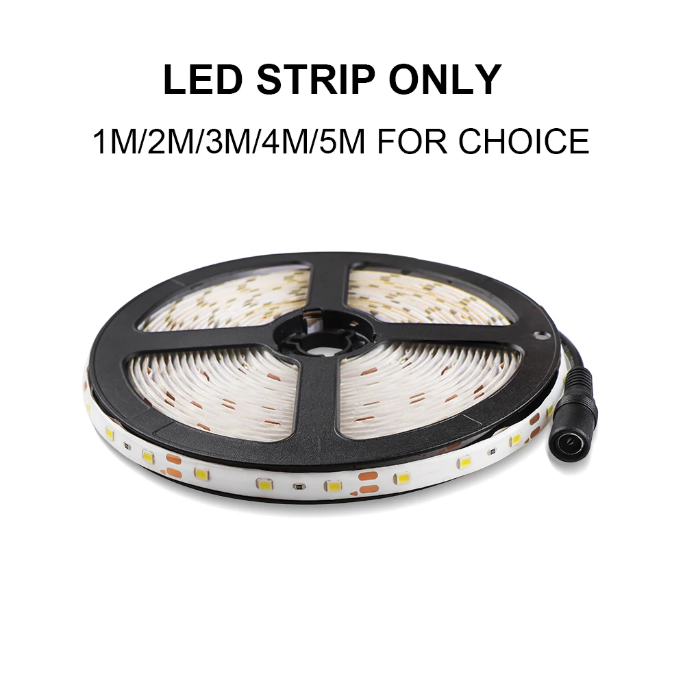 Движения Сенсор Светодиодные ленты светильник 12V 2835 SMD 60 Светодиодный S/m Сенсор ночной Светильник кровать светильник с автоматическим выключением таймер светильник - Испускаемый цвет: Strip Only