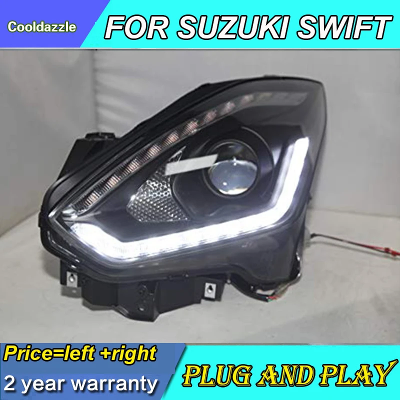 1 пара светодиодный налобный фонарь для Suzuki SWIFT 2017 2019 год головной светильник