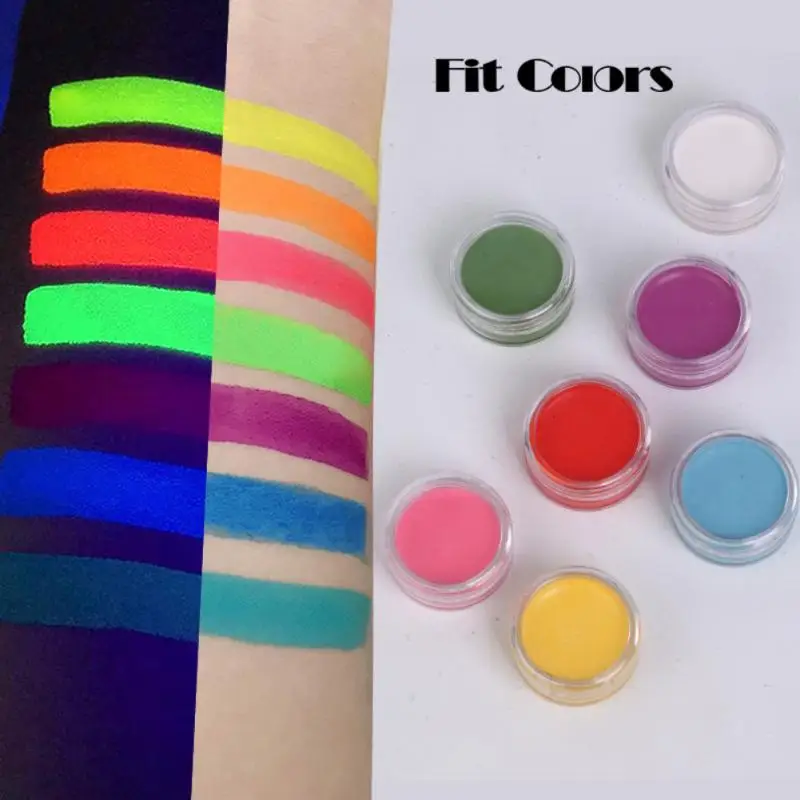 

12 Color Fluorescent Eyeliner Cream Light Neon Pastels Eye Liner Halloween Face Body Painting Nail Power Makeup TSLM1