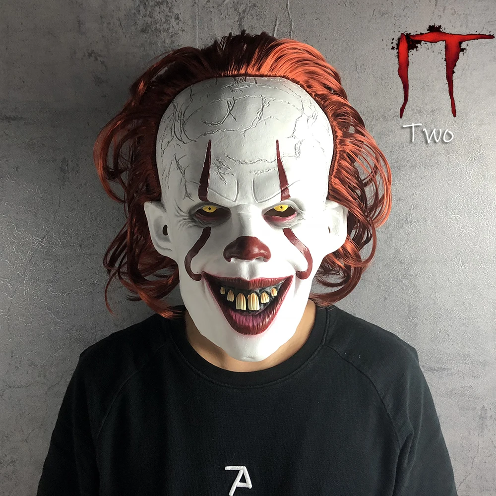 Стивен Кинг It Chapter две маски безумный Джокер Клоунский Костюм Забавный Шлем