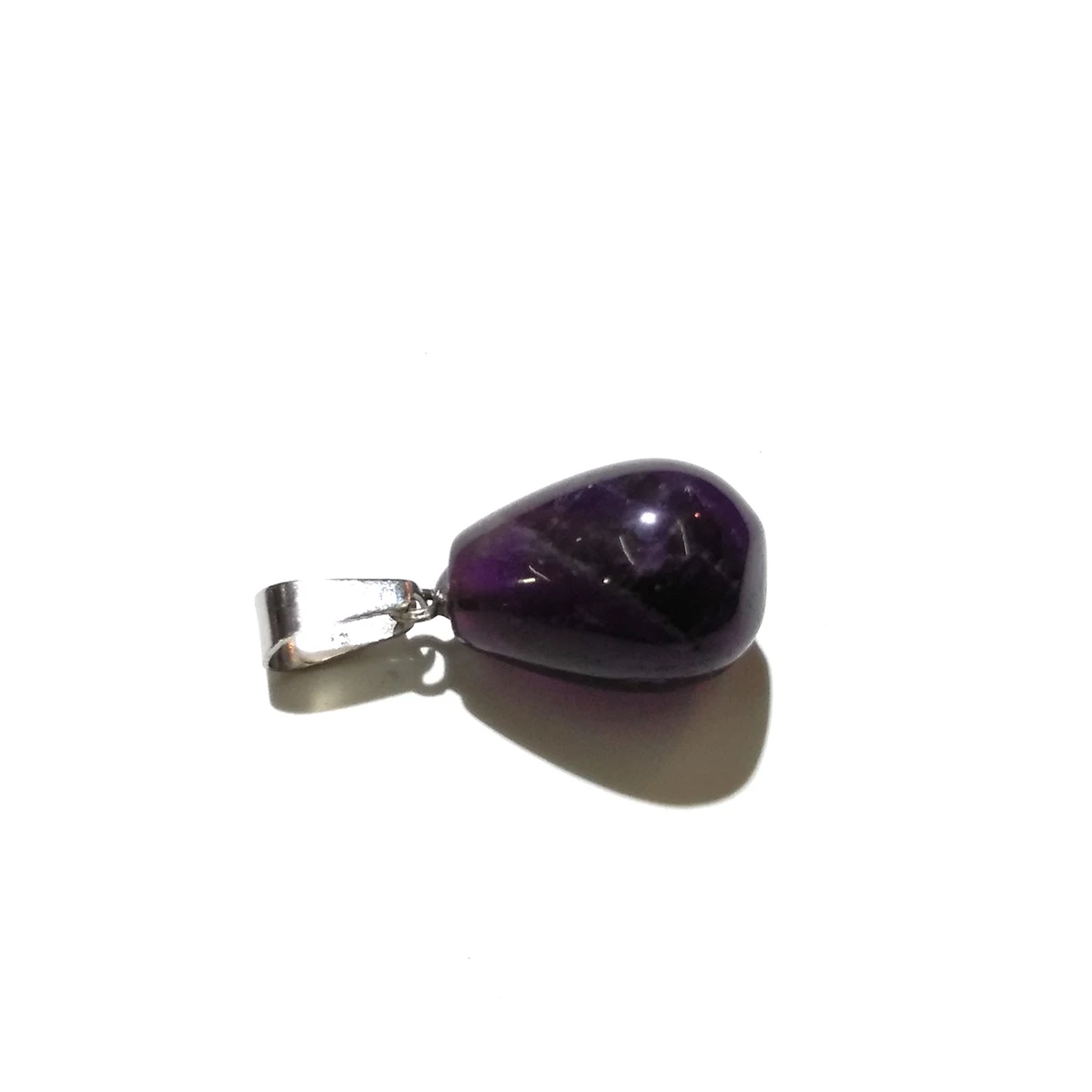 

Round Drop-shaped Purple Quartzs Pendant Necklace Reiki Healing Natural Stone Amulet DIY Jewelry Personality Gift Size 13x18mm