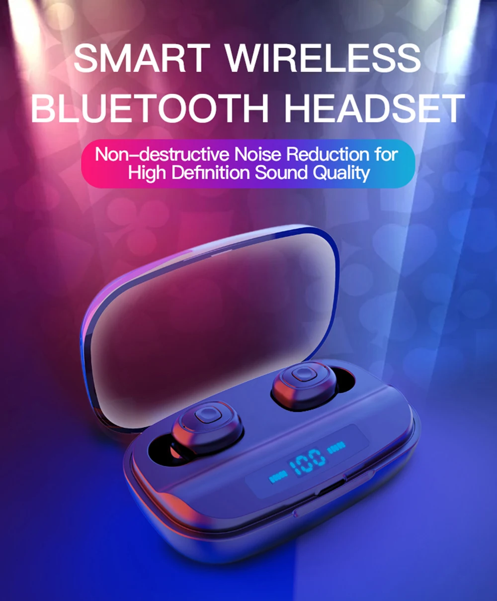 Беспроводные наушники TWS Bluetooth 5,0 стерео наушники спортивные наушники гарнитуры с микрофоном