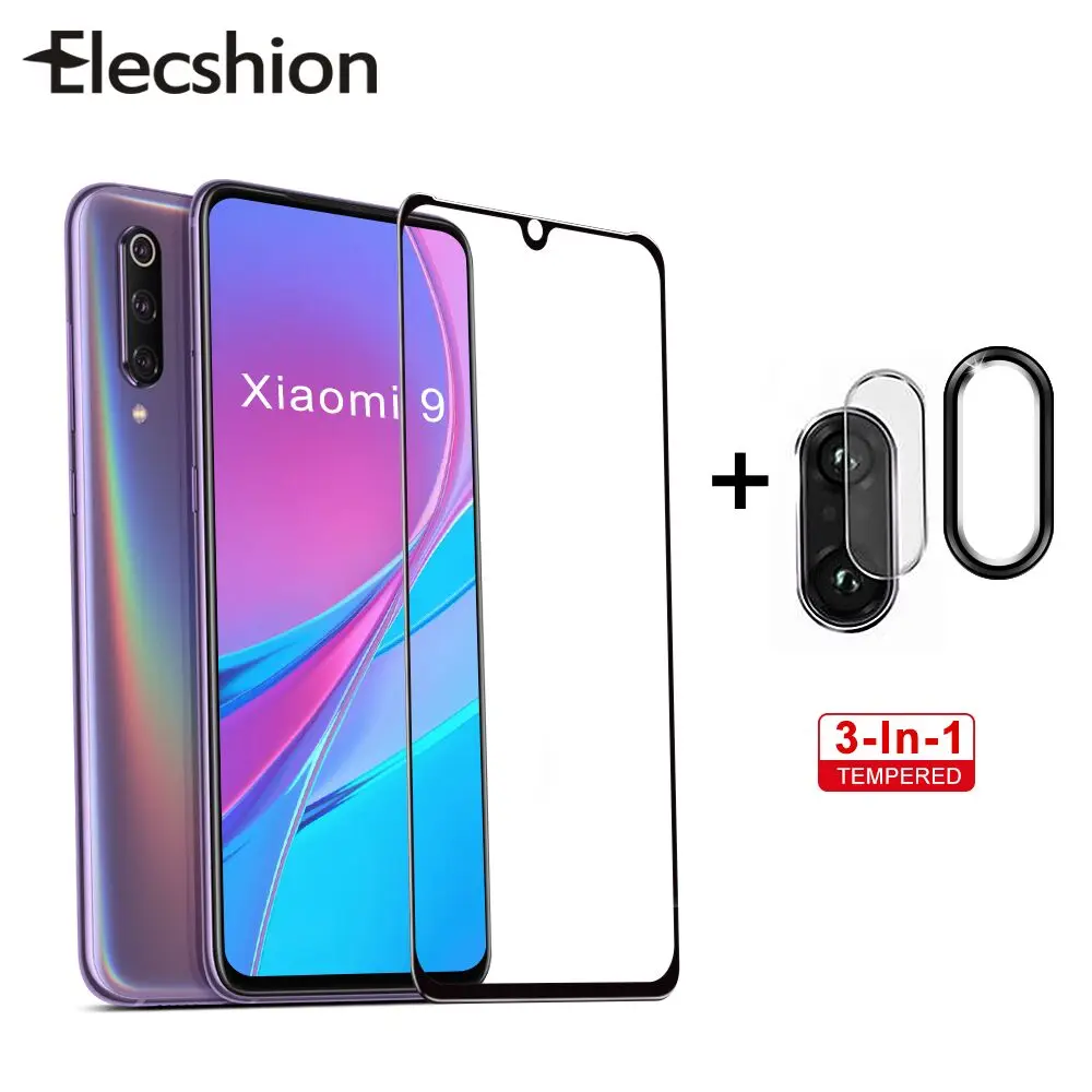 3 в 1 защитный экран из закаленного стекла для Xiaomi Redmi Note 7 Pro для Redmi Note 7 защитная пленка для телефона пленка для камеры на мобильном телефоне кольцо