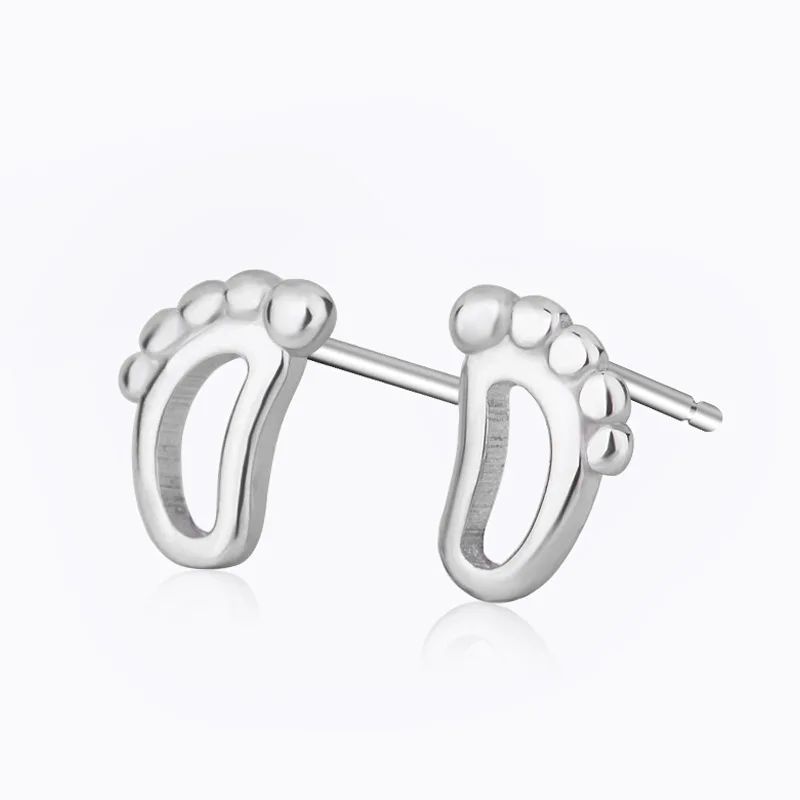 

Earrings Studs Women Cute Feet Hollow Out Hand Metal Fashion Earring Jewelry Wedding Simple for Women Trend Studs Gift