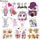 Термоаппликация для одежды, единорог, кот, кролик