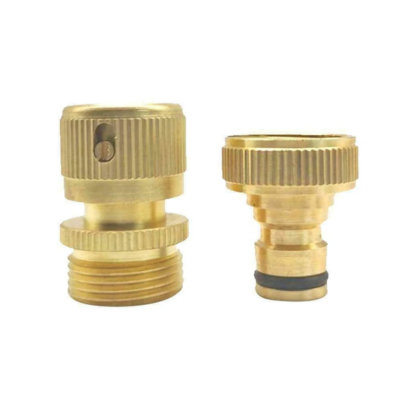 Адаптер для шланга с латунным покрытием 3/4 дюйма быстроразъемный Поворотный