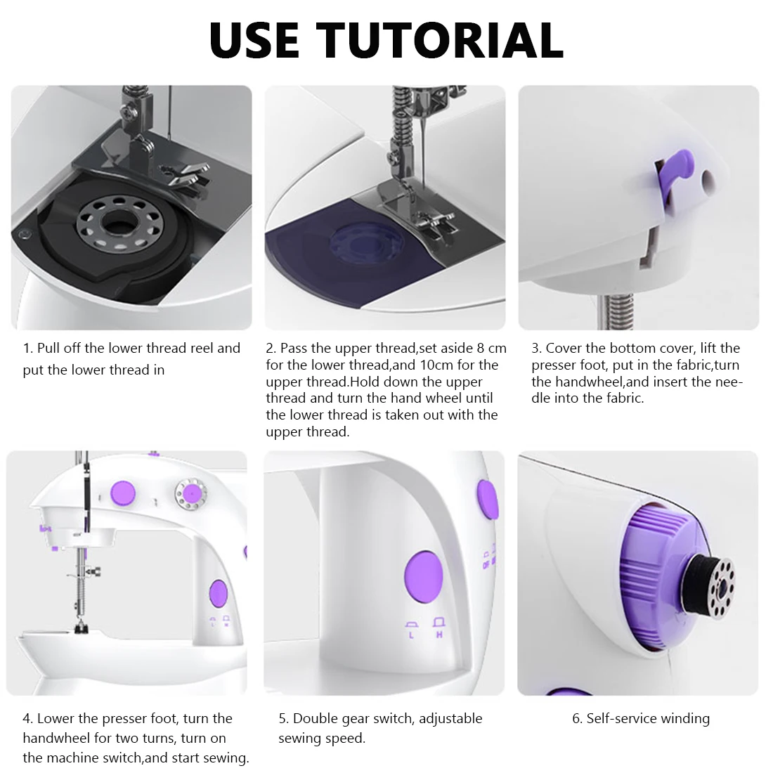Электрическая швейная машина мини портативный домашний ночной Светильник