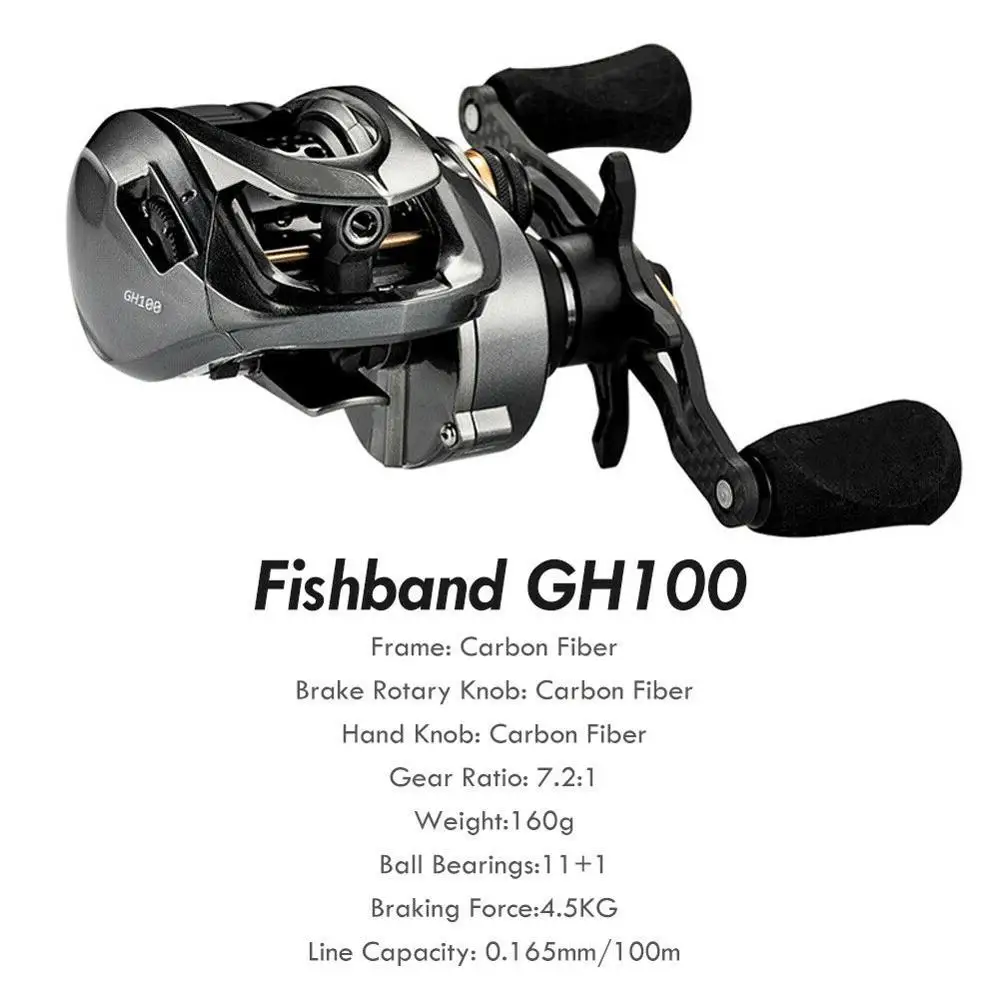 Рыболовная катушка Baitcast GH100 GH150 7 2: 1 приманка для карпа литая форель окунь tilapia