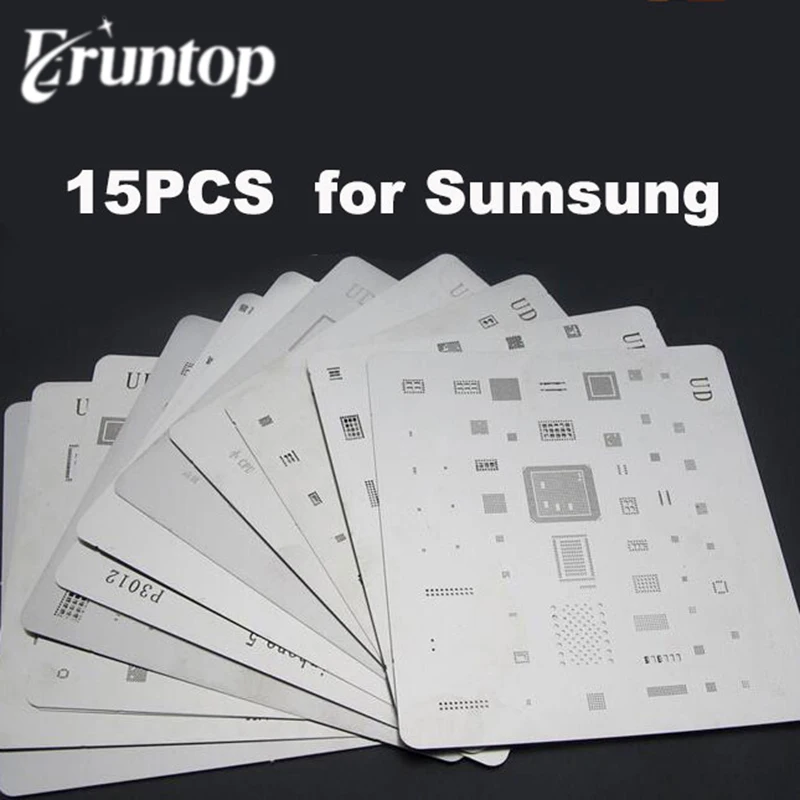 15 шт. набор трафаретов с чипом интегральной схемы BGA для Samsung S6 S7 S8 edge|template|template