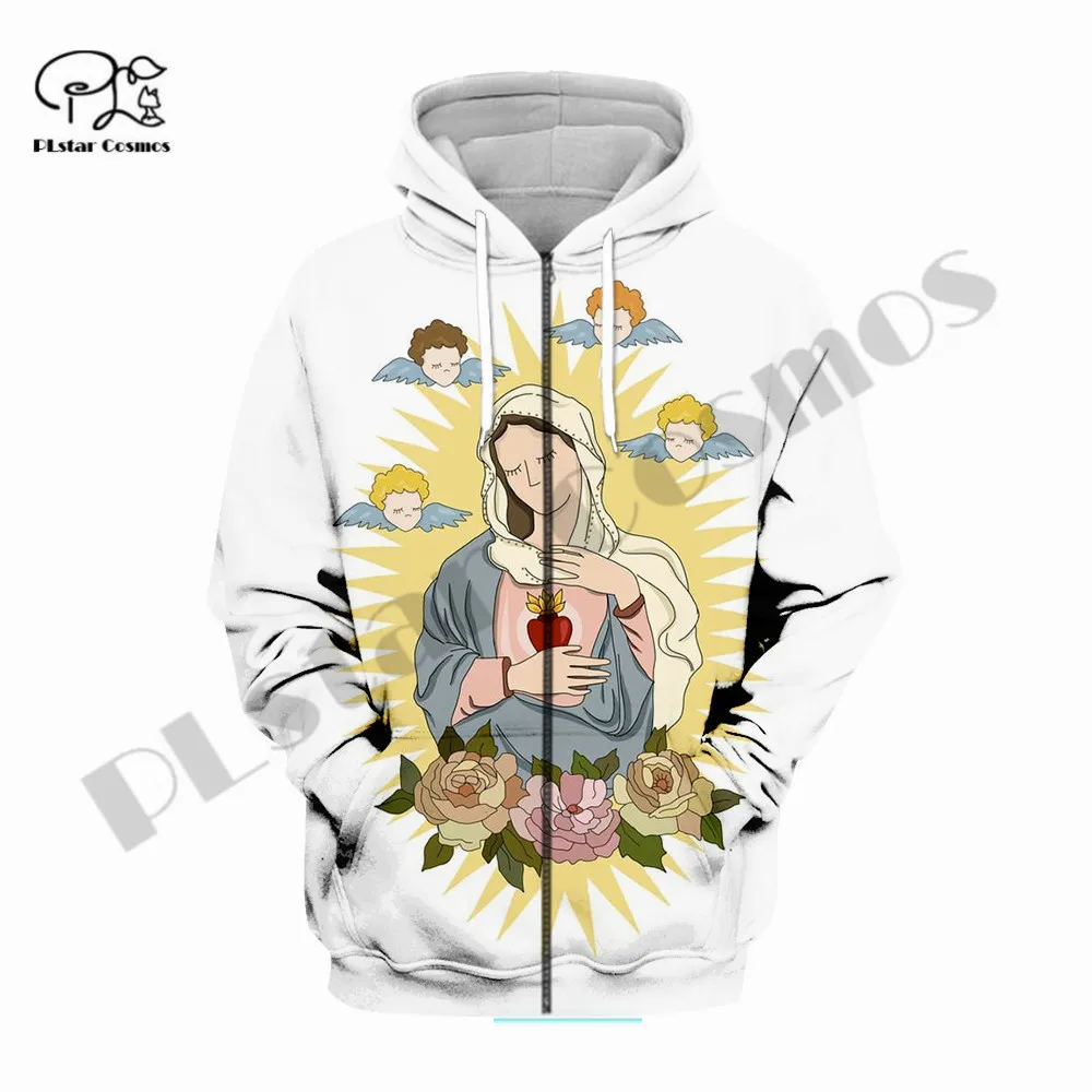 

PLstar Cosmos 3DPrint Newest Saint Mary Art Premium Awsome Unique Funny Harajuku Streetwear Unisex Hoodie/SweatshirtZip Style-1