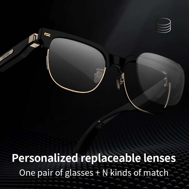 구매 골전도 블루투스 안경 편광 스마트 선글라스 사용자 정의 가능 광 변색 방지 블루 라이트 처방 렌즈