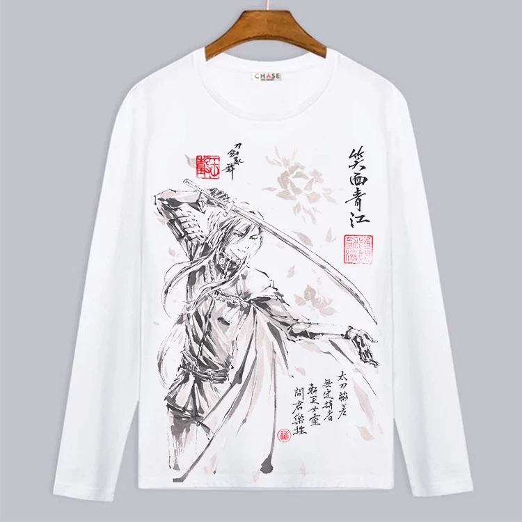 Футболка для косплея Touken Ranbu Online Mikazuki Munechika Мужская/Женская весенне-осенняя